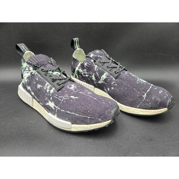 Adidas NMD R1 STLT Primeknit Shoes Mens Size 12 Black Green Marble Boost BB7996 adidas NMD R1 PK Primeknit Marble Aero Green Marble Mint  main image 3
